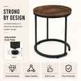 thumbnail image 5 of LIVIZA Modern Nesting Coffee Table Set of 2, 24 in Round Coffee Table for Small Place, End Side Tables Night Stand with Metal Frame，Rustic Brown, 5 of 8