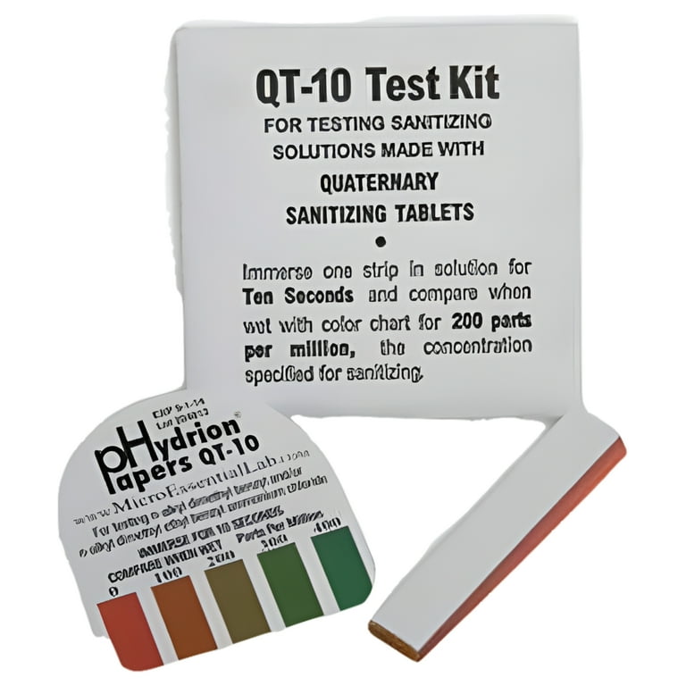 Steramine Quat Test Strips, 30 x QT-10, for Food Service Sanitizer