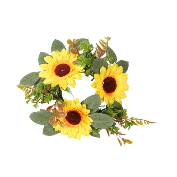 Corona de Velas, Velas de Otoño, Corona de Granja con Vegetación, Candelabro de Pilar, Corona de Velas Navideñas para Acción de Gracias Estilo B
