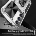 thumbnail image 3 of Allytech for Samsung Galaxy S23 Case with Camera Lens Protector, Full Body Shockproof Rugged Hybrid PC TPU Bumper Kickstand Slim Case Phone Cover for Samsung Galaxy S23 - Silver, 3 of 10