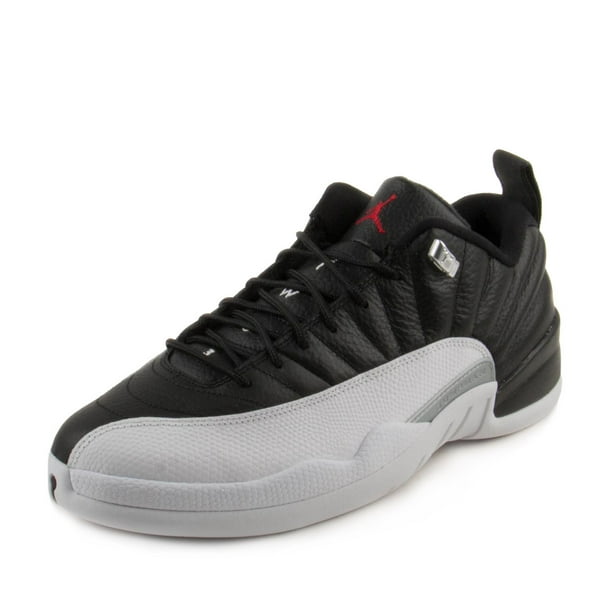 jordan 12 black white low