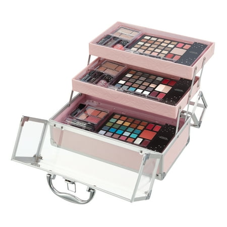 ($40 Value) The Color Workshop Ultimate 116-Piece Train Case Makeup Gift Set,