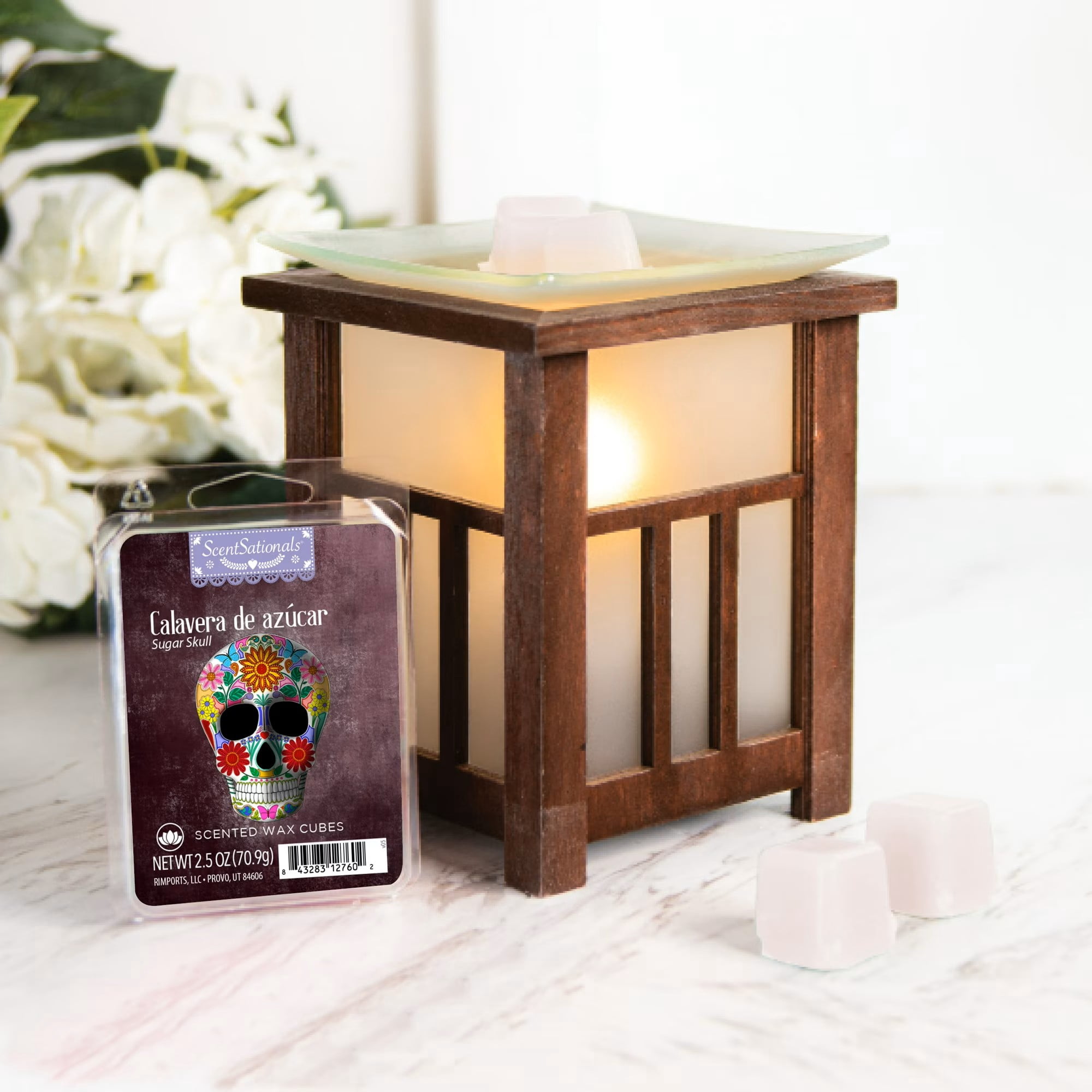 Scentsationals Wax Melts, Wax Cubes Strong Scent - Day of The Dead Collection Calavera de Azucar - Sugar Skull - Long Lasting Scented Wax Melts for Warmer, 10oz (24-Cubes)