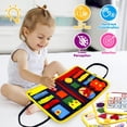 thumbnail image 4 of Juguetes Montessori Tablero ocupado Aprendizaje de habilidades motoras Aprendizaje de juguetes sensoriales educativos Juguete ocupado Edad 3+ estilo A Macarena tablero ocupado, 4 of 6