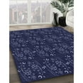 thumbnail image 3 of Ahgly Company Machine Washable Indoor Round Transitional Deep Periwinkle Purple Area Rugs, 8' Round, 3 of 7