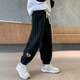 thumbnail image 2 of DHFJKG Boys Joggers Pants Loose Fit Elastic Waistband Drastring Athletic Ankle-Tied Sweatpants Sportswear For Kid Teen 3-16 Years Old Casual Trousers, 2 of 4