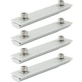 thumbnail image 1 of LEFU for Aluminum Solar Panel Rail Connectors - Adjustable PV Module Mounting Brackets for Photovoltaic Systems, 14cm T-Shaped Profile Clamps, Rust-Resistant Rack Support (Silver, 4 Pcs), 1 of 10