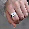thumbnail image 3 of Creative Two-Tone Personalized Metal Microinlaid Zircon Ring Jewelry GiftThe Best Gift for A Loved One, 3 of 4