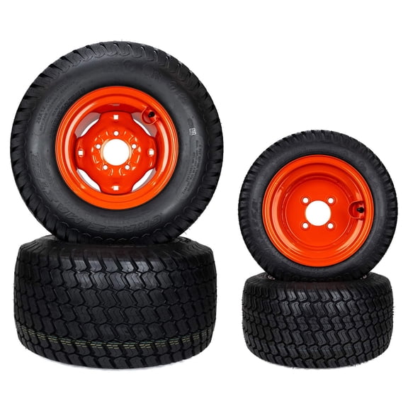 (4) Turf Tire Assm 26x12.00-12 18x8.50-10 Kubota K2561-17100 K2581-18100