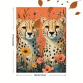 thumbnail image 3 of Qisvanset 12x16 Inch 2D Flat Framed Canvas Art, Snow Cheetah Floral Colorful Animal Home Bedroom Living Room Wall Decor, 3 of 5