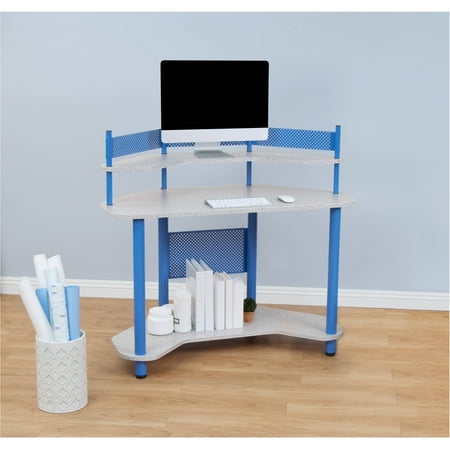 Calico Designs - Study Corner Computer Desk - Blue/Gray