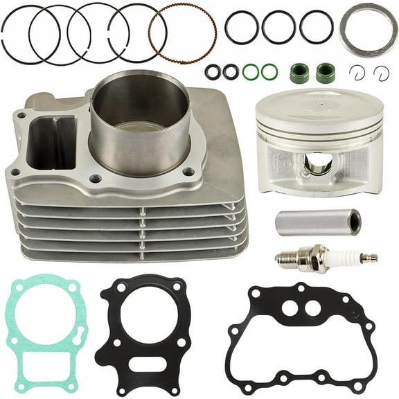 munirater 68.5mm Cylinder Piston Gasket Top End Rebuild Kit Replacement for Honda Recon 250 2002-2022, Sportrax 250 2001-2008, TRX250X 2009-2022 12100-HN6-000