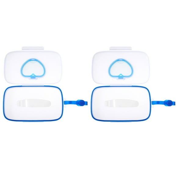 Caja de toallitas húmedas para bebé (2 unidades), dispensador portátil de toallitas, bonita caja de almacenamiento para toallitas húmedas para bebés.