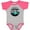 Baseball Heather and Hot Pink, variant on Inktastic Daddy's Hiking Buddy with Mountains and Trees Boys or Girls Baby Bodysuit