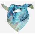 thumbnail image 4 of Phagun Blue Floral & Paisley Pure Silk Printed&nbsp;Scarf&nbsp;Square Dupatta Head Neck Wrap Bandanas For Women, 4 of 6