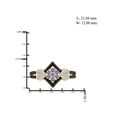 thumbnail image 4 of 1.00 Carat T.G.W. Tanzanite And Black White Diamond Accent 14k Gold Over Silver 3-Piece Jewelry set, 4 of 7