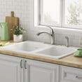 thumbnail image 3 of American Standard Quince Drop-in Cast Iron 33 in. 4-Hole Double Bowl Kitchen Sink in Brilliant White, 3 of 7