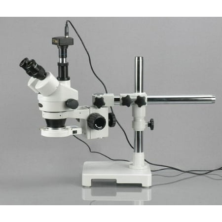 AmScope SM-3T-80S-M Digital Professional Trinocular Stereo Zoom Microscope, WH10x Eyepieces, 7X-45X Magnification, 0.7X-