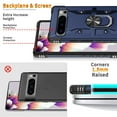 thumbnail image 3 of TECH CIRCLE for Google Pixel 8 Rugged Case, Heavy Duty 360° Rotation Ring Holder Kickstand Shockproof Protective Case Magnetic Car Mount Anti-Slip Hybrid Phone Cover for Google Pixel 8, Darkblue, 3 of 9
