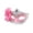 B002- Pink, variant on Halloween Mask for Women White Half Mask with Gold Accents and Pink Floral, Masquerade Mask for Mask and Mask with Mardi Gras Mask Design, Half Mask with Eye Mask for Gift and