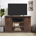 thumbnail image 5 of Costway Sliding Barn TV Stand Console Table for TV's Up to 60'' Entertainment Center Brown, 5 of 11