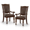 thumbnail image 4 of Furniture of America Alstroemeria Wood 9-piece Dining Set in Brown Cherry, 4 of 13