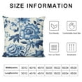 thumbnail image 5 of Nawypu Blue Chinoiserie Pillow Cover Blue and White Flowers Throw Pillow Covers Spring Summer Floral Decorative Outdoor Pillow Case Cushion Cover for Sofa Bedroom Couch Bed, 5 of 5
