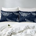 thumbnail image 3 of Erosebridal Vintage Moth Duvet Cover Queen, Hippie Butterfly Bedding Sets Queen Size, Sugar Skull Decor, Reversible 3pcs, 3 of 7