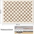 thumbnail image 2 of Office Chair Mat for Hardwood & Tile Floor,Boho Khaki White Checkered 48"x36" Low-Pile Computer Chair Mat for Rolling Chairs Carpet, Under Desk Non Slip Gaming Rug,Rubber Backing Large Protector Mat, 2 of 6