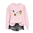 thumbnail image 2 of Inverlee Women's Halloween Sweatshirts Cute Pumpkin Ghost Print T-shirt Loose Fit Crewneck Sweatshirt Long Sleeve Dressy Casual Pullover Tops Halloween Party Supplies, 2 of 5
