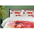 thumbnail image 4 of Ambesonne Flower Duvet Cover Sets, Watercolor Poppies Buds, 2-Queen, Peach Scarlet Purple, 4 of 7