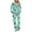C-Mint Green, variant on Mqqzkk Womens Pajama Sets 2 Piece Cute Printed Pjs Sleepwear Soft Comfy Loungewear Long Sleeve Pullover Top and Pants L