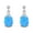 Blue Opal, variant on Oval Dangle Lavender Cubic Zirconia Earringss Sterling Silver