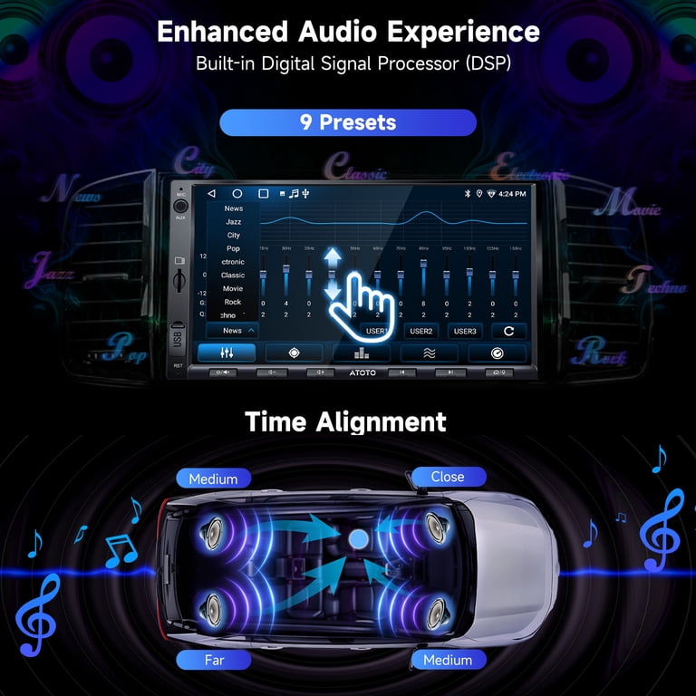 ATOTO 7 Inch Car Stereo with Backup Camera Double Din Car Stereo