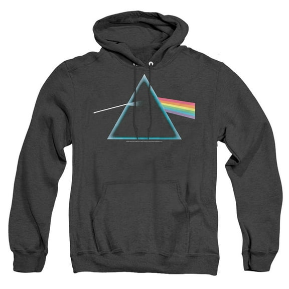 Pink Floyd Dark Side Prism Unisex Adult Pull-Over Heather Hoodie, Black, Large