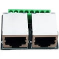 thumbnail image 4 of 4PCS RJ45 Ethernet Dual Female Terminal Breakout Board,3.5mm Pitch Connector Board Shielded Network Adapter Terminal, 4 of 7