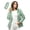 Green, variant on Women's Rain Jacket Waterproof Foldable Plus Size Lightweight Packable Raincoat with Hood for Golf Hiking Travel Windbreaker