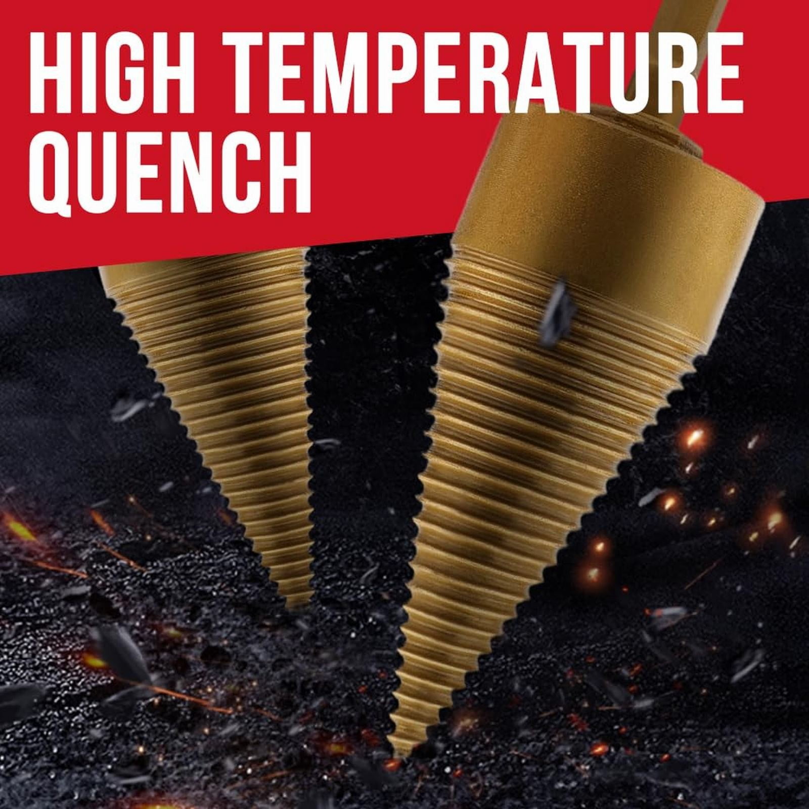 Clearance Sale!Firewood Drill Bit Set With 4 Handles Detachable Fire Wood Splitter Drill Bit Tool 42Mm / 32Mm Wood Log Splitter Drill Bit Wood Splitting Drill Bit For Drill Machine, Hardware Drill Bi