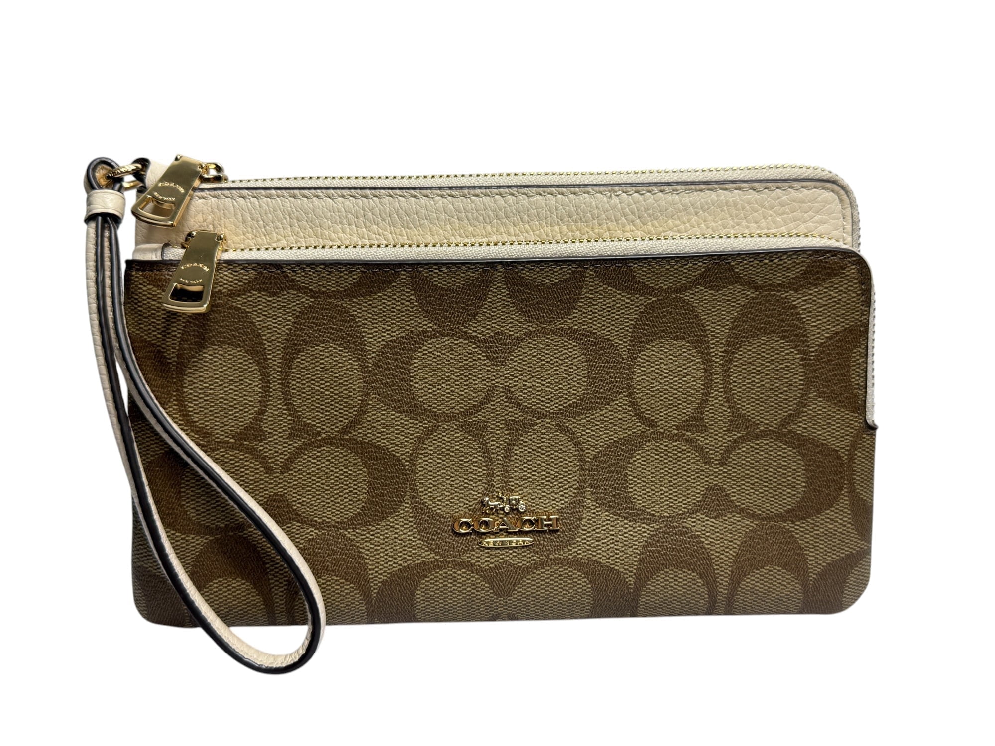Coach Women's Double Zip Phone Wallet, Brown, 1-Piece - Walmart.com