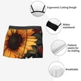 thumbnail image 3 of Fuzoiu Sunflower Floral Butterfly Print Men's Ultra Breathable Underwear,No Riding Up Boxer Briefs with ComfortFlexible Waistband-XX-Large, 3 of 5