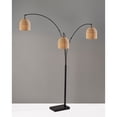 thumbnail image 4 of Adesso Bahama 3-Arm Arc Lamp, Dark Bronze, Light Natural Rattan Shade, 4 of 5