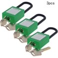 thumbnail image 4 of Wekity 6mm Lockout Tagout Locks Safety Padlock Loto Locks Keyed Differently PA Lock Out Tag Out Steel Shackle Small Luggage Padlocks Green 3PCS-0621, 4 of 5