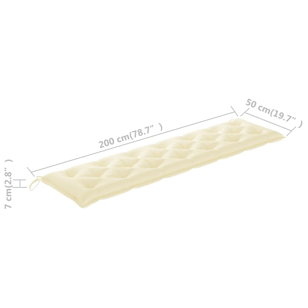 Settee Swing Cushion, Lounger Bench Mat, Soft Seat Cushion Chair Pads, Cream