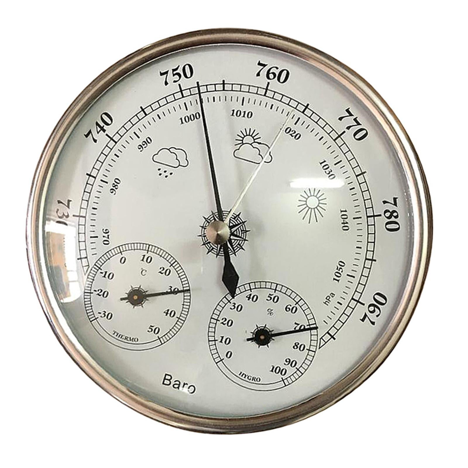 Thermometer, , Hygrometer,3 In Station For Office, Library, Upscale Restaurant Or Scientific
