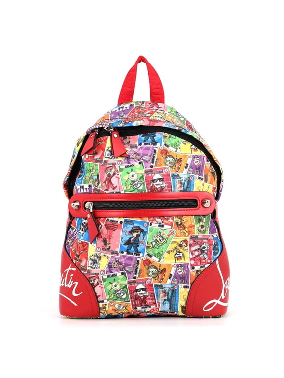 Pre-Owned Christian Louboutin backpack, card print canvas, handbag,