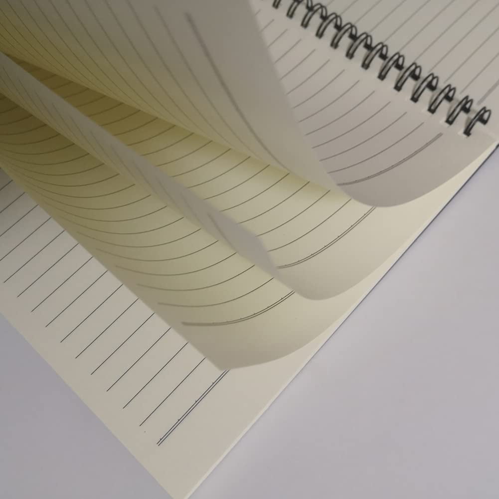 Spiral Notebook/spiral Journal Lined  B5 Hard Cover Wire Bound Notebook Ruled 70 Sheets (140 Pages) 10.5" X 7.3" 3 Notebooks Per Pack Dark Brown/blue/brown