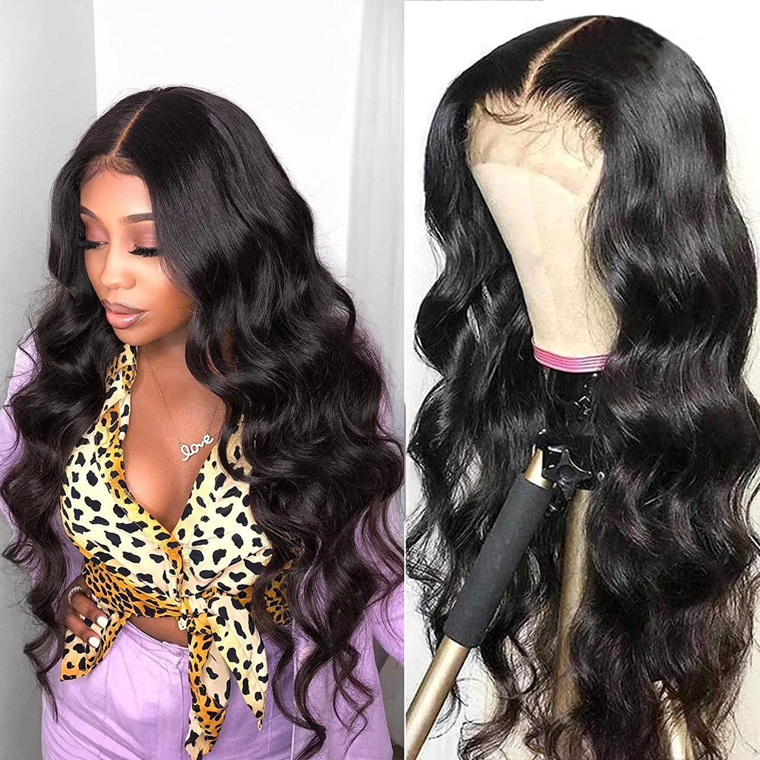 Body Wave Fake Scalp Wigs Glueless Lace Front Wigs With Baby Hair - Wigginshair | Body Wave Lace Front Wig Human Hair Pre-pull Bleach Knot With  Baby Hair Glue Free Natural Color |