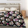 thumbnail image 6 of Sugar Skull Gifts for Women,Unique Skull Blanket for Adults Men Kids Girls,Skull Blankets and Throws for Home Bed Sofa Couch Christmas Halloween Best Gifts 50"x40", 6 of 6
