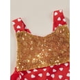 thumbnail image 5 of Seyurigaoka Valentine's Day Infant Girl Sleeveless Romper, Sequins Decor Princess Skirt Bodysuit, 5 of 8