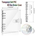 thumbnail image 6 of 2 PCS A5 Rainbow Soft PVC Notebook Binder Clear Soft PVC Notebook Cover, Loose Leaf Personal Planner Binder, 6 of 7